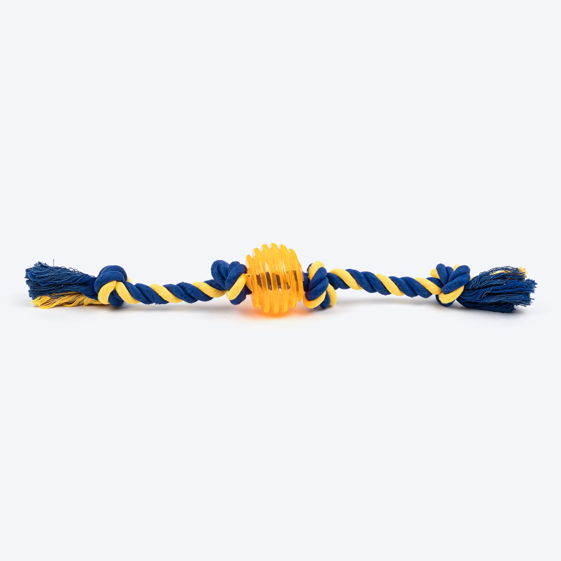 TLC Rope Chewer Rope Toy For Dog - Yellow & Blue - Heads Up For Tails