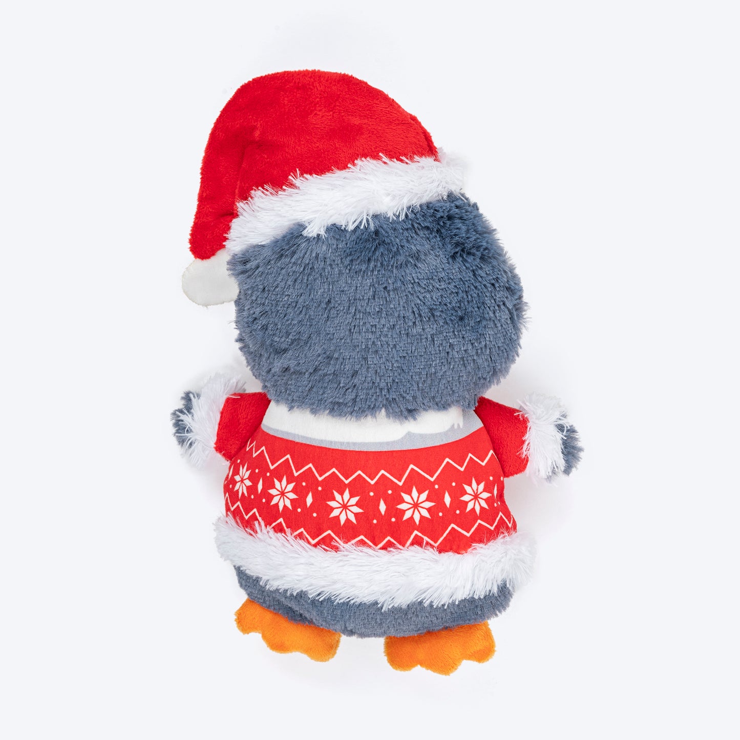 HUFT Merry Penguin Squeaky Plush Toy For Dog - Slate Blue - Heads Up For Tails