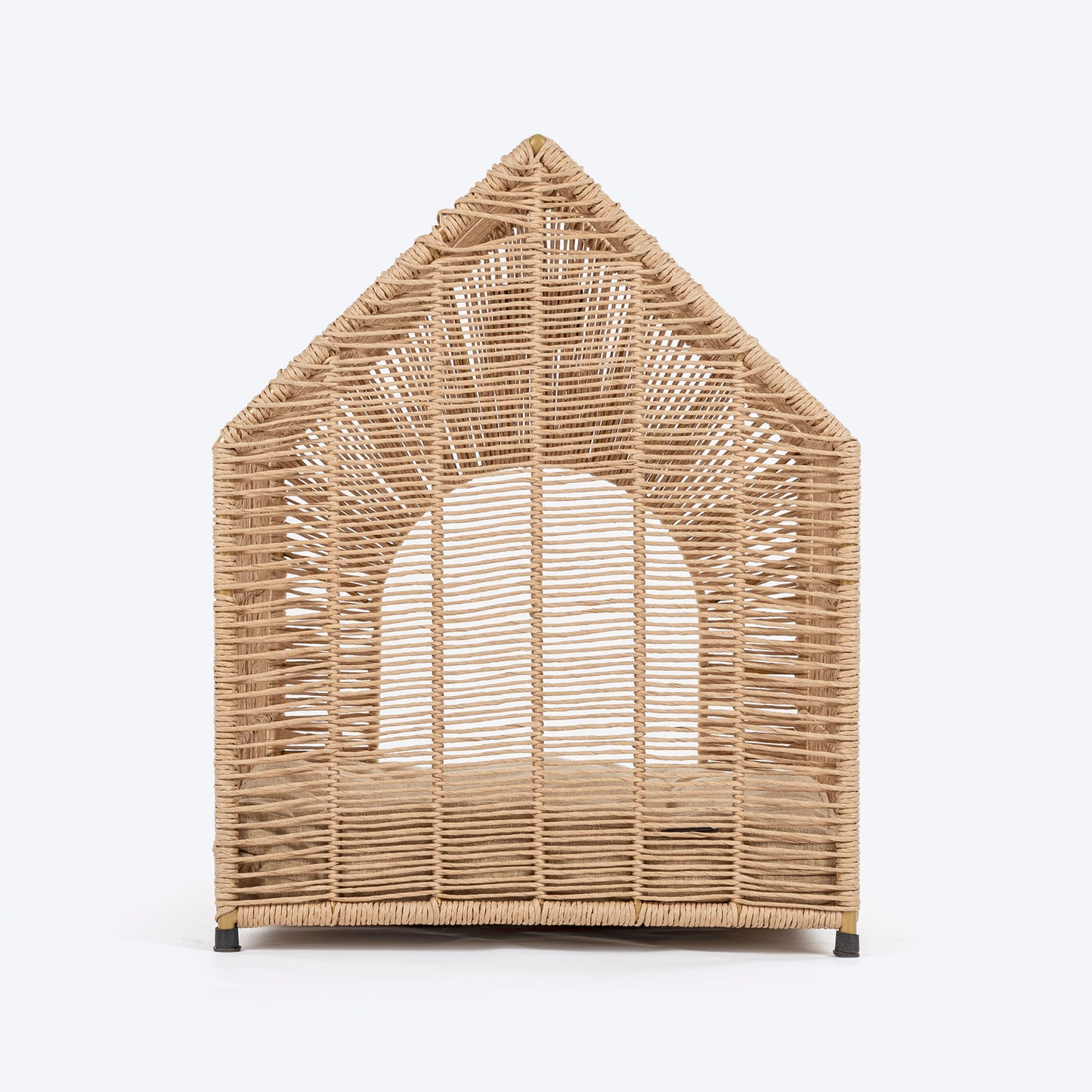 HUFT Furry Fort Hut With Cushion For Cat - Beige