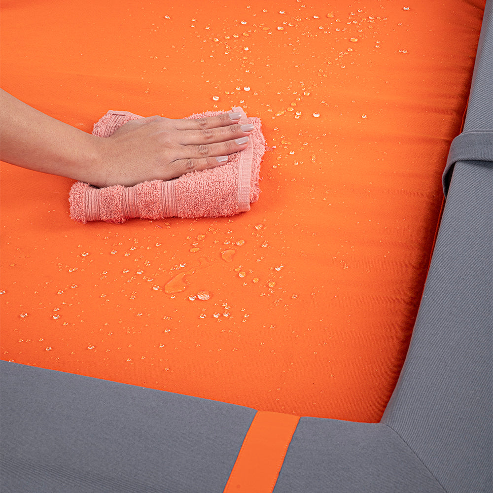 HUFT Royal Snooze Bed for Dog - Grey & Orange - Heads Up For Tails