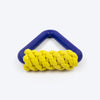 TLC Knotty Tail Chew Toy For Dog - Yellow & Blue - Heads Up For Tails