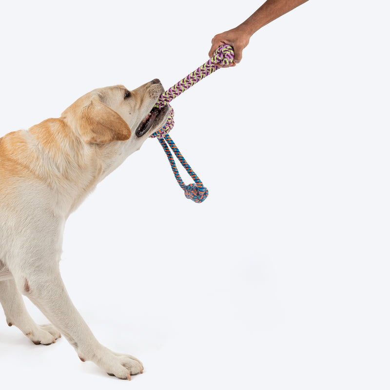 HUFT Tuggables Tug Tornado Rope Toy For Dog - Multicolor - Heads Up For Tails