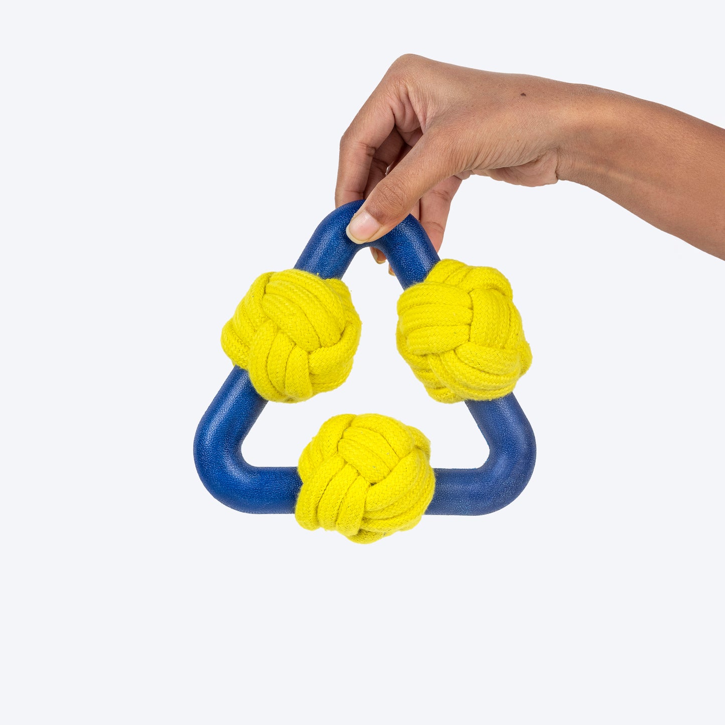 TLC Knotty Tugger Chew Toy For Dog - Yellow & Blue