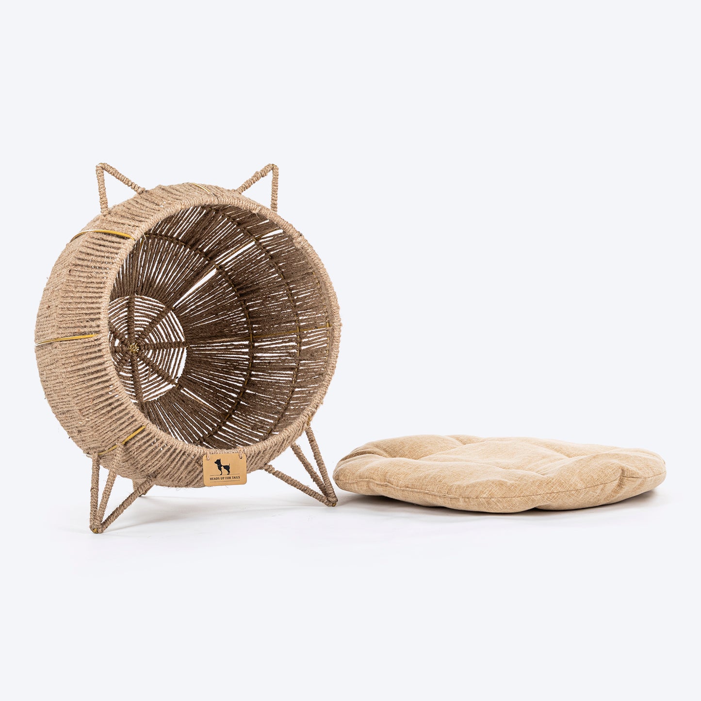 HUFT Feline Rest Chair With Cushion For Cat - Brown - Heads Up For Tails
