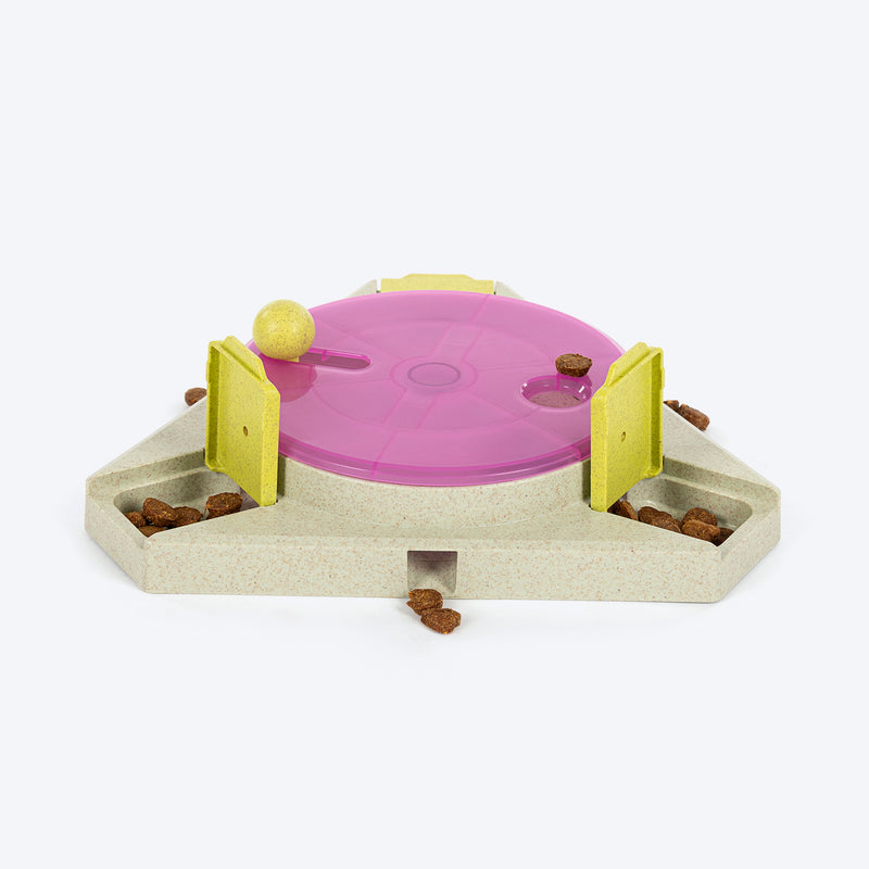 HUFT Triangle Toss Interactive Toy For Dog - Pink - Heads Up For Tails