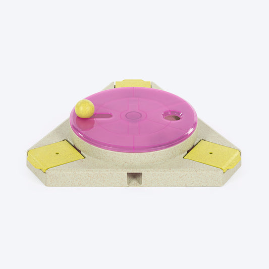 HUFT Triangle Toss Interactive Toy For Dog - Pink - Heads Up For Tails