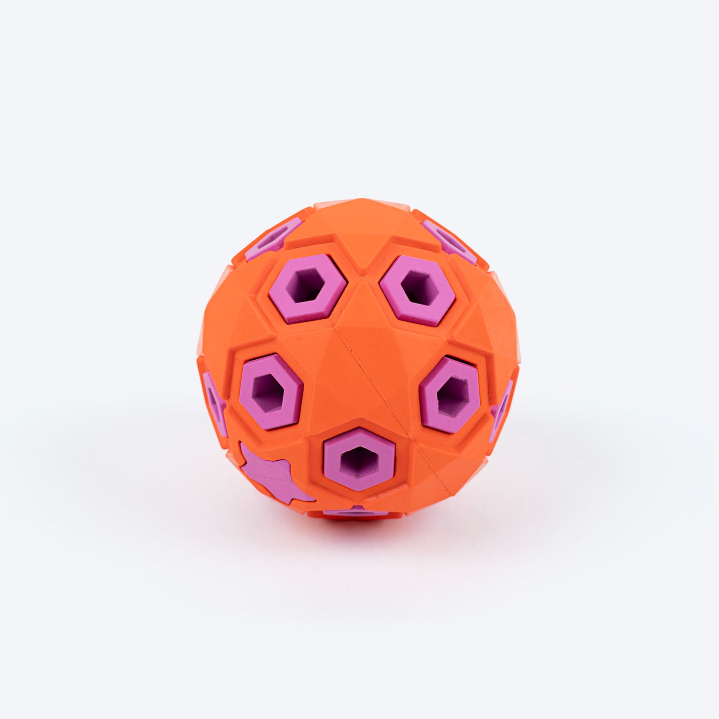 HUFT Rollie Chew Toy For Dog - Orange & Pink - Heads Up For Tails