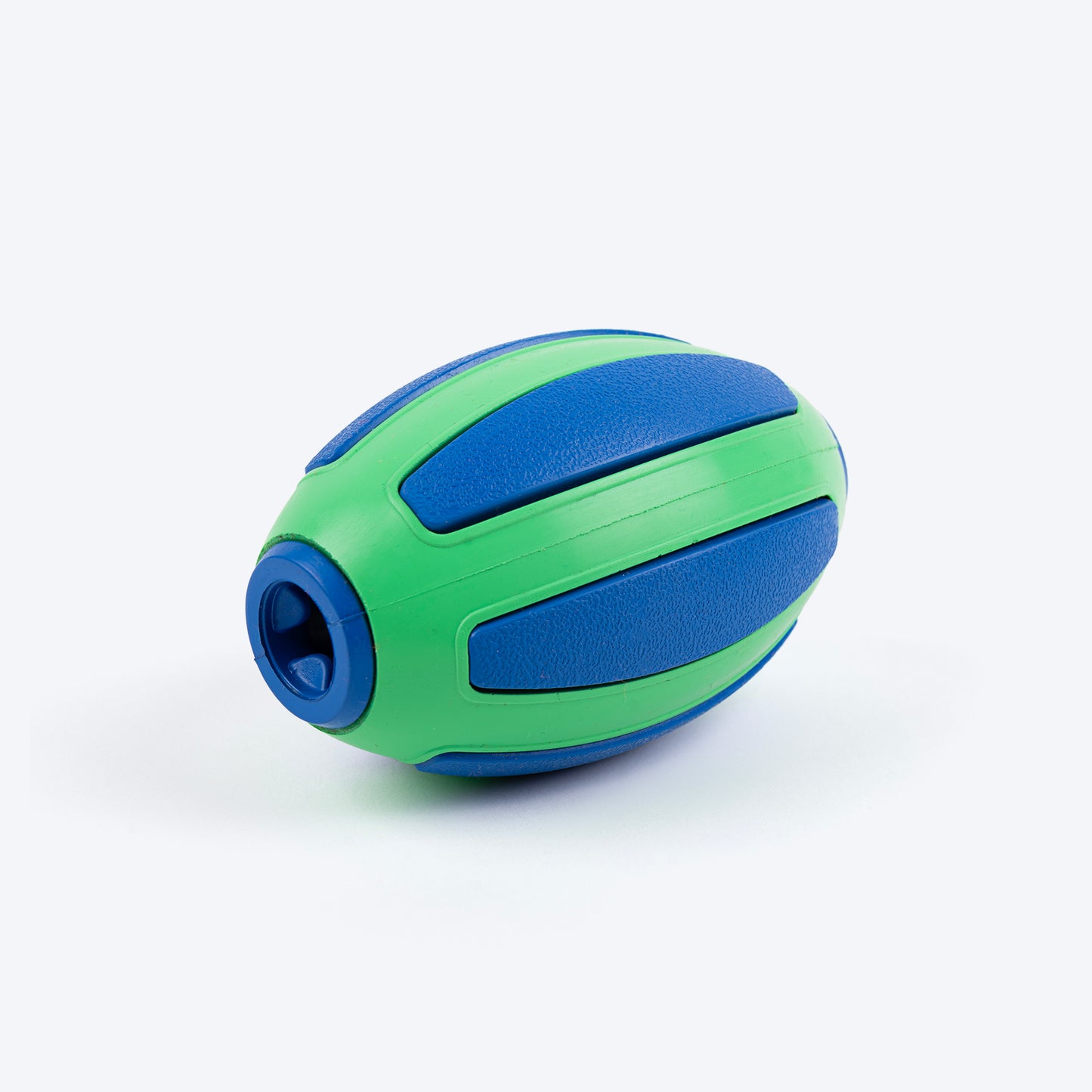 HUFT Rugby Chew Toy For Dog - Blue & Green - Heads Up For Tails