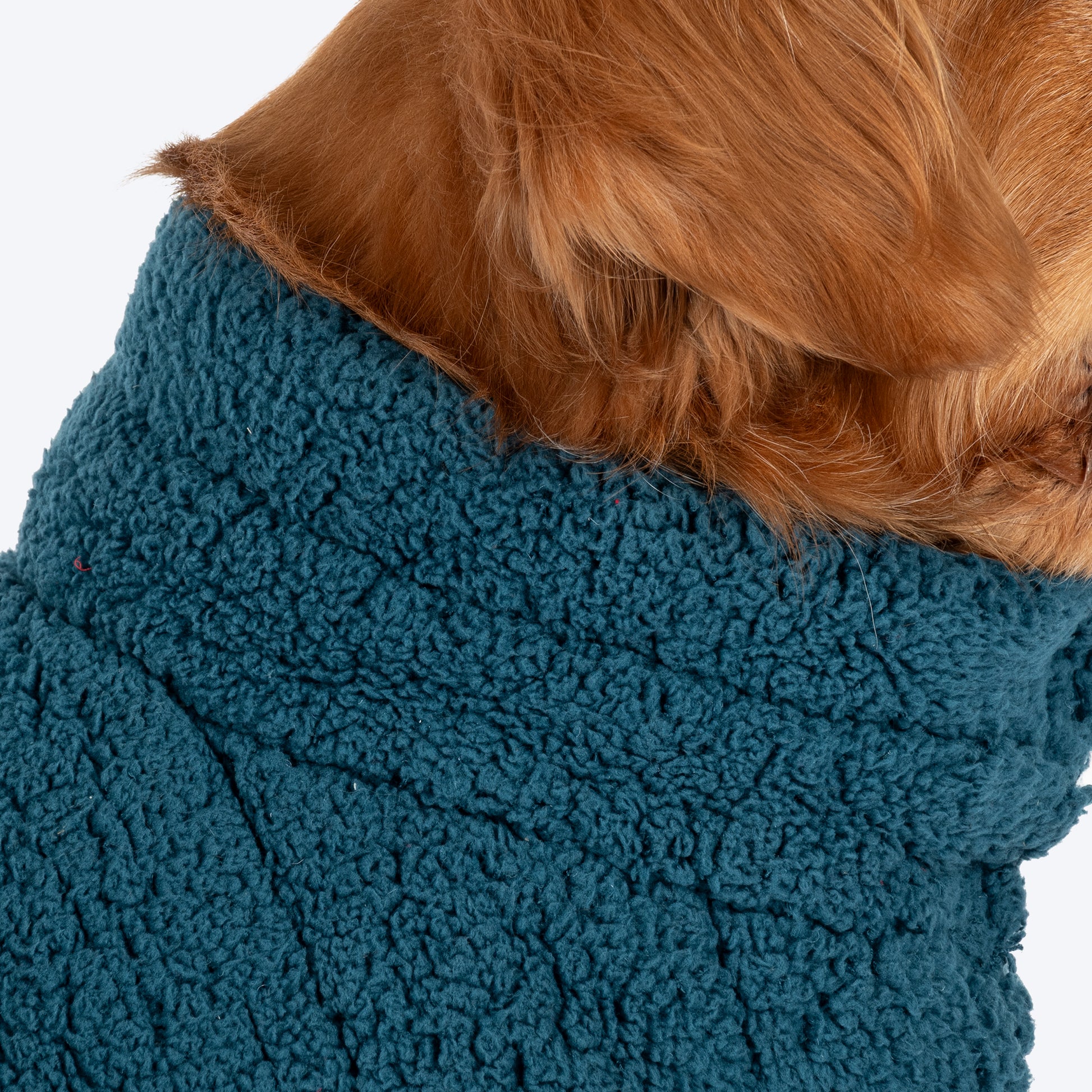 HUFT Cloudy Comfort Jacket For Big Dog - Peacock Blue - Heads Up For Tails