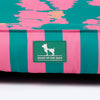 HUFT Pawsome Blossom Lounger Bed For Dog - Green & Pink - Heads Up For Tails