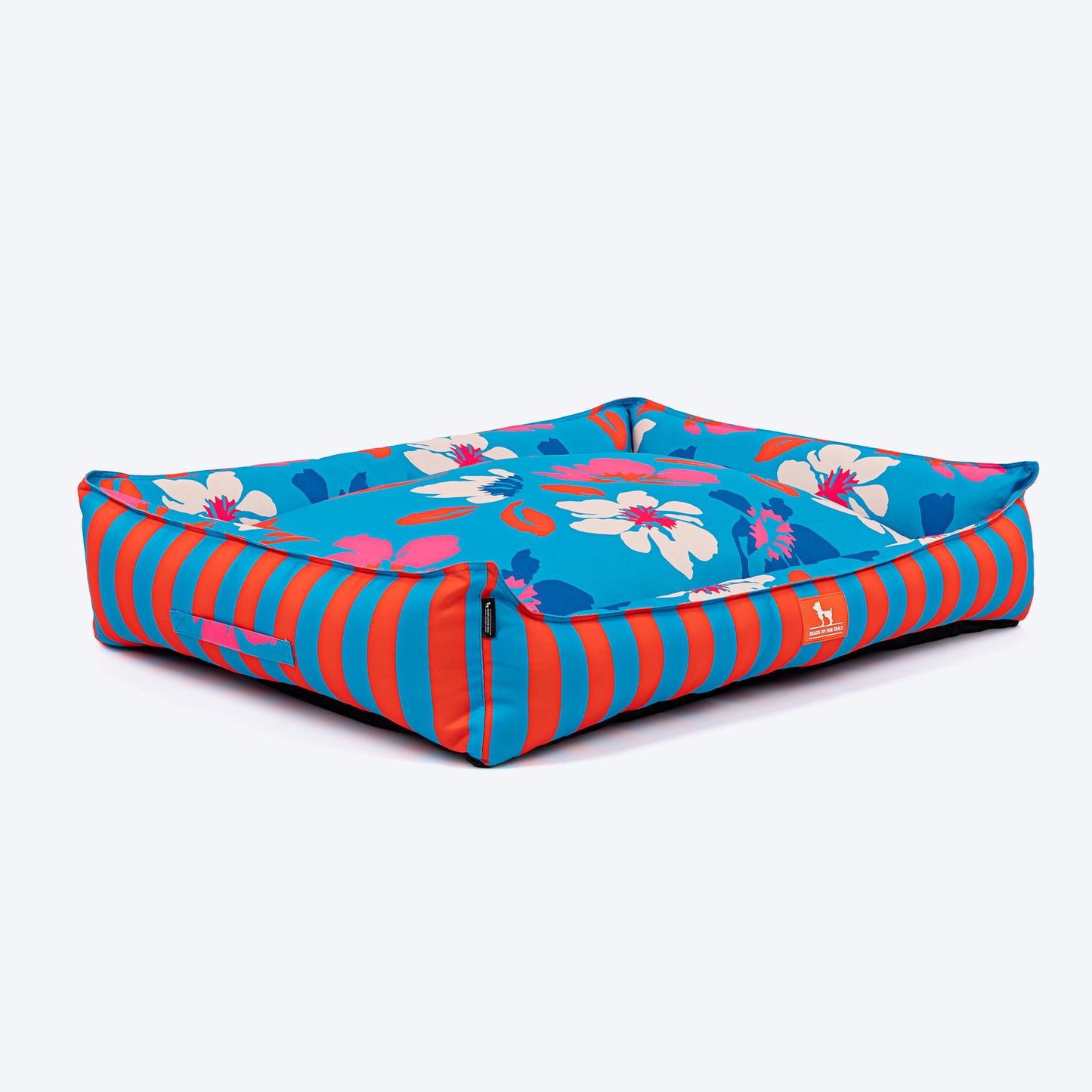 HUFT Summer Bloom Lounger Bed For Dog - Blue - Heads Up For Tails