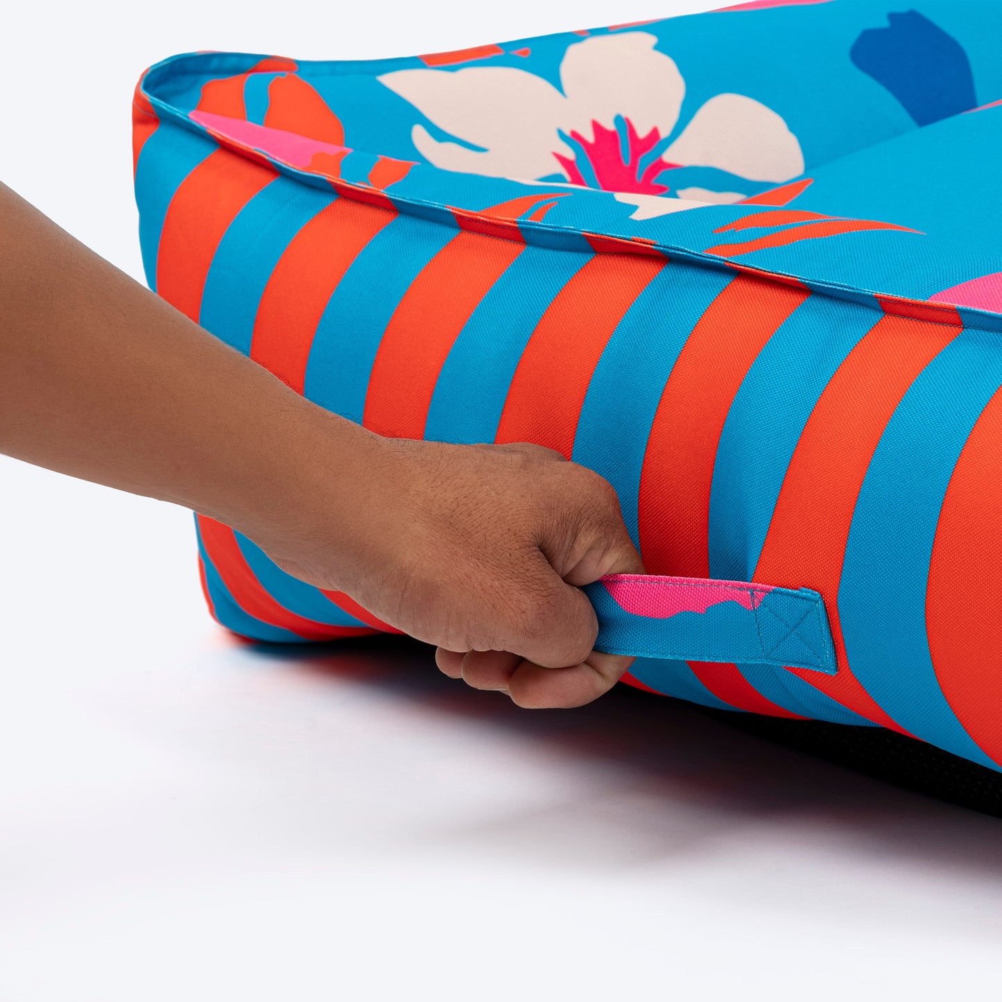 HUFT Summer Bloom Lounger Bed For Dog - Blue - Heads Up For Tails