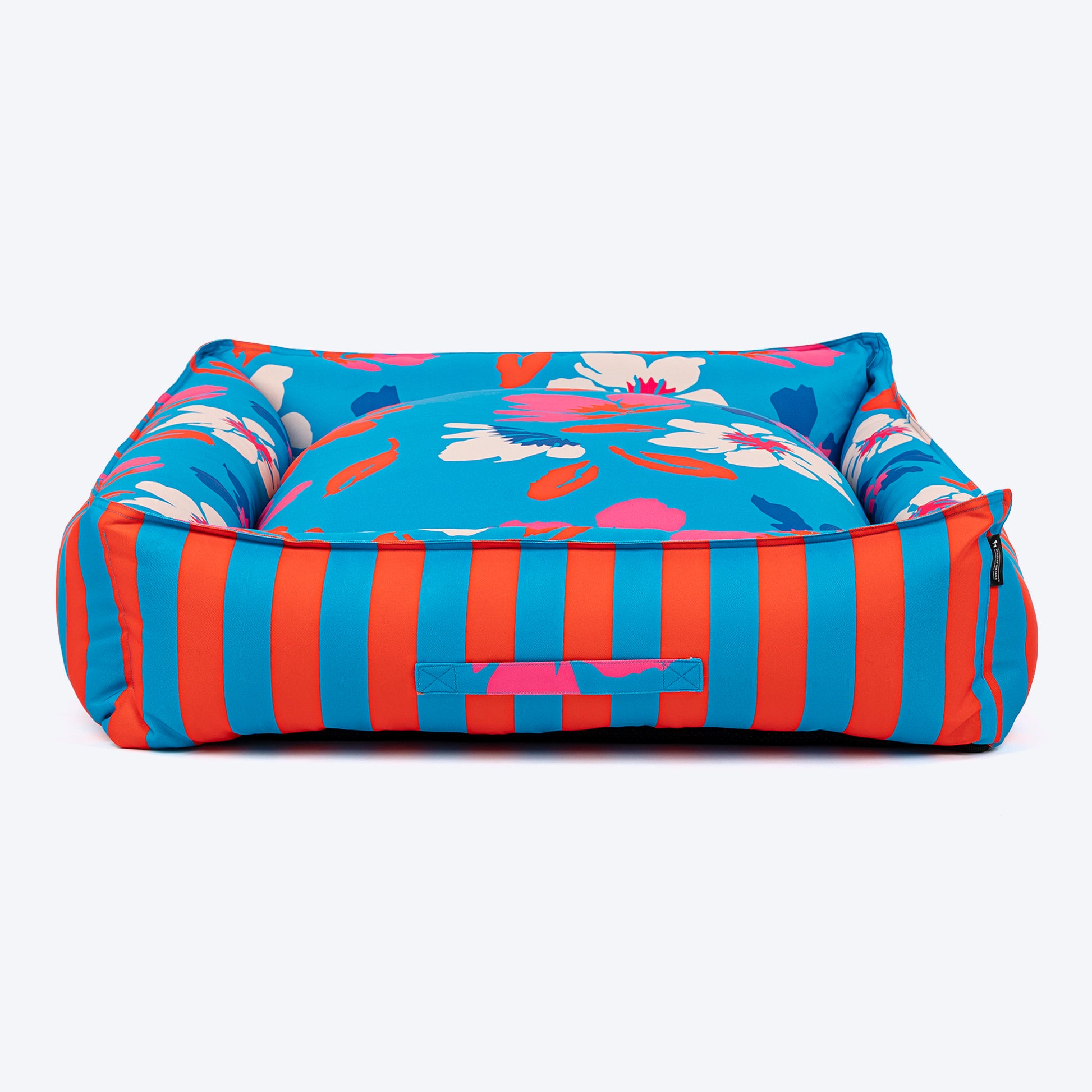 HUFT Summer Bloom Lounger Bed For Dog - Blue - Heads Up For Tails