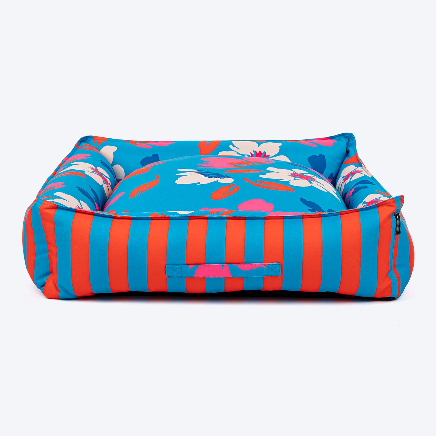 HUFT Personalised Summer Bloom Lounger Bed For Dog - Blue - Heads Up For Tails