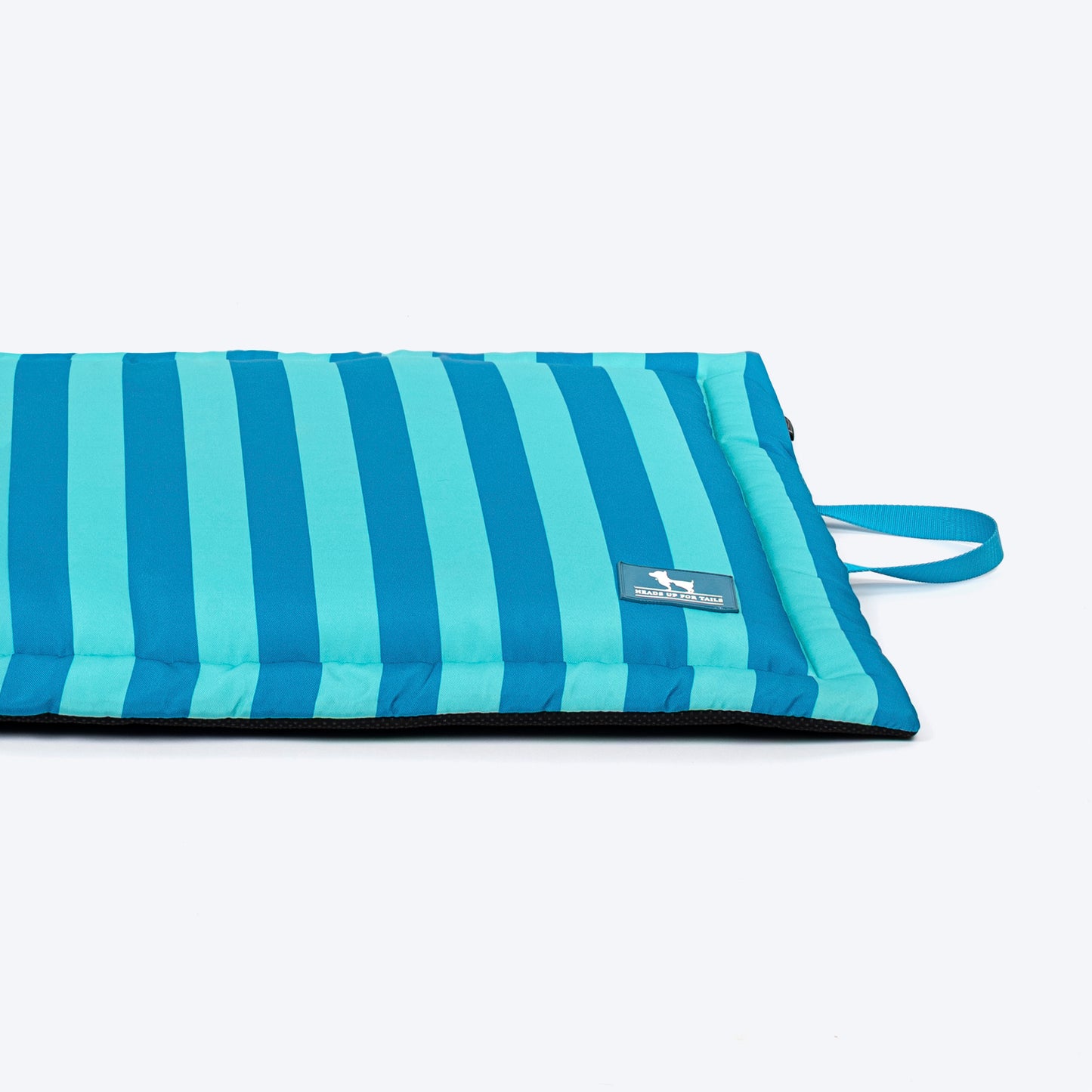 HUFT Happy Stripes Mat For Dog - Blue & Turquoise - Heads Up For Tails