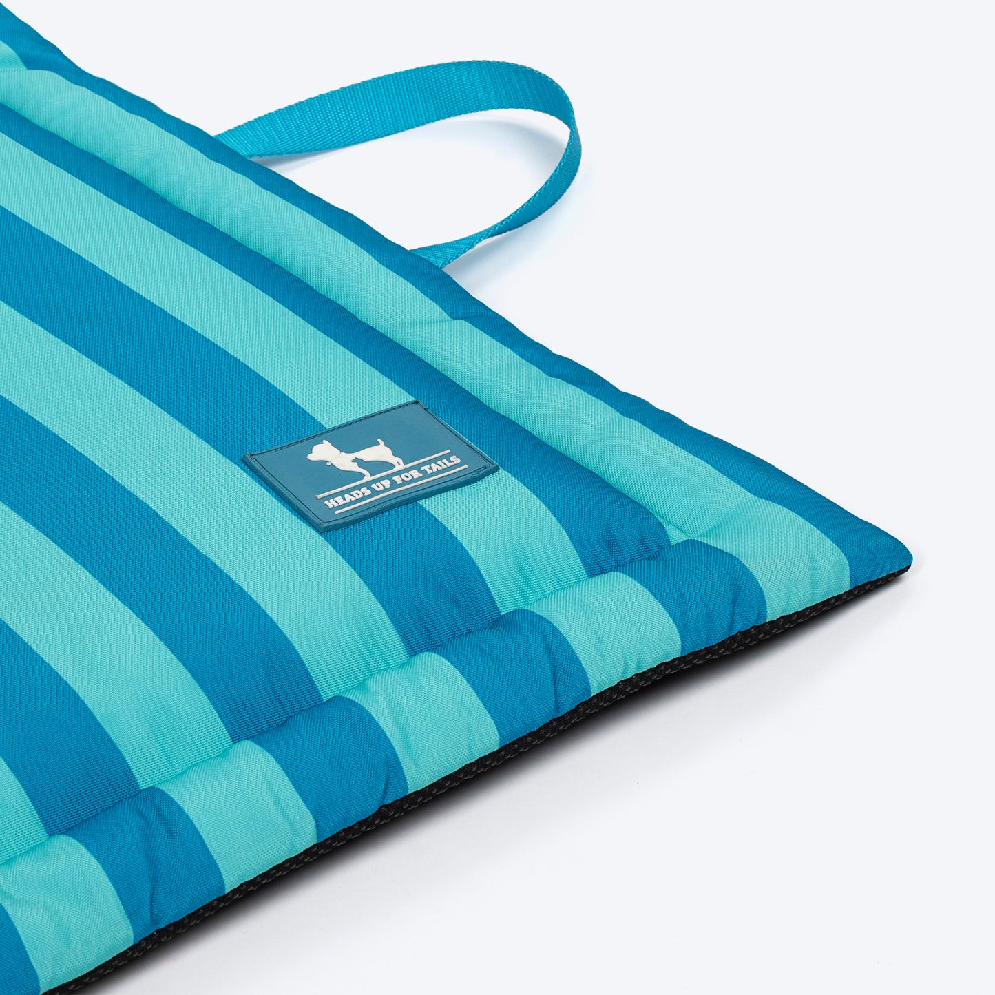 HUFT Happy Stripes Mat For Dog - Blue & Turquoise - Heads Up For Tails