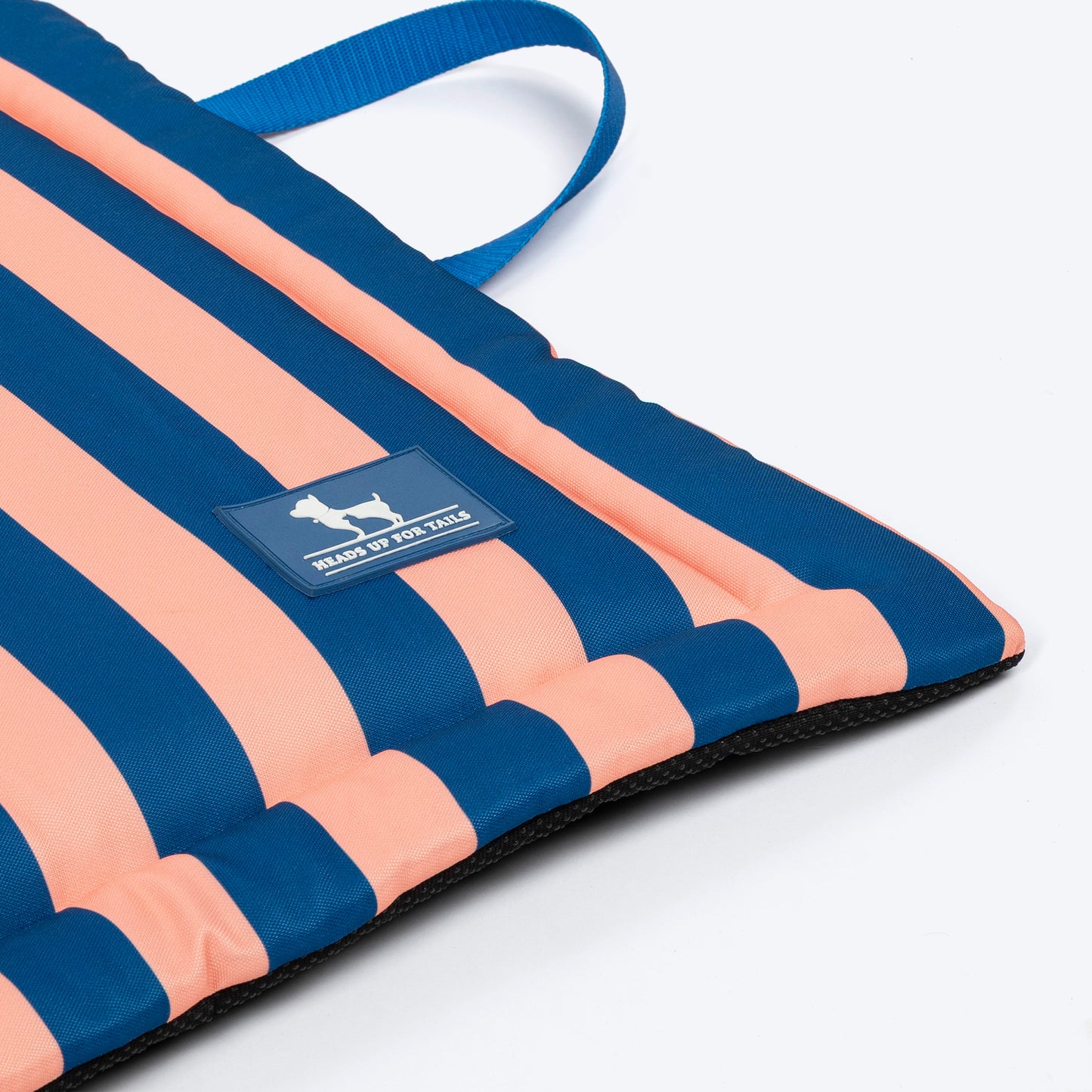HUFT Happy Stripes Mat For Dog - Navy & Peach - Heads Up For Tails