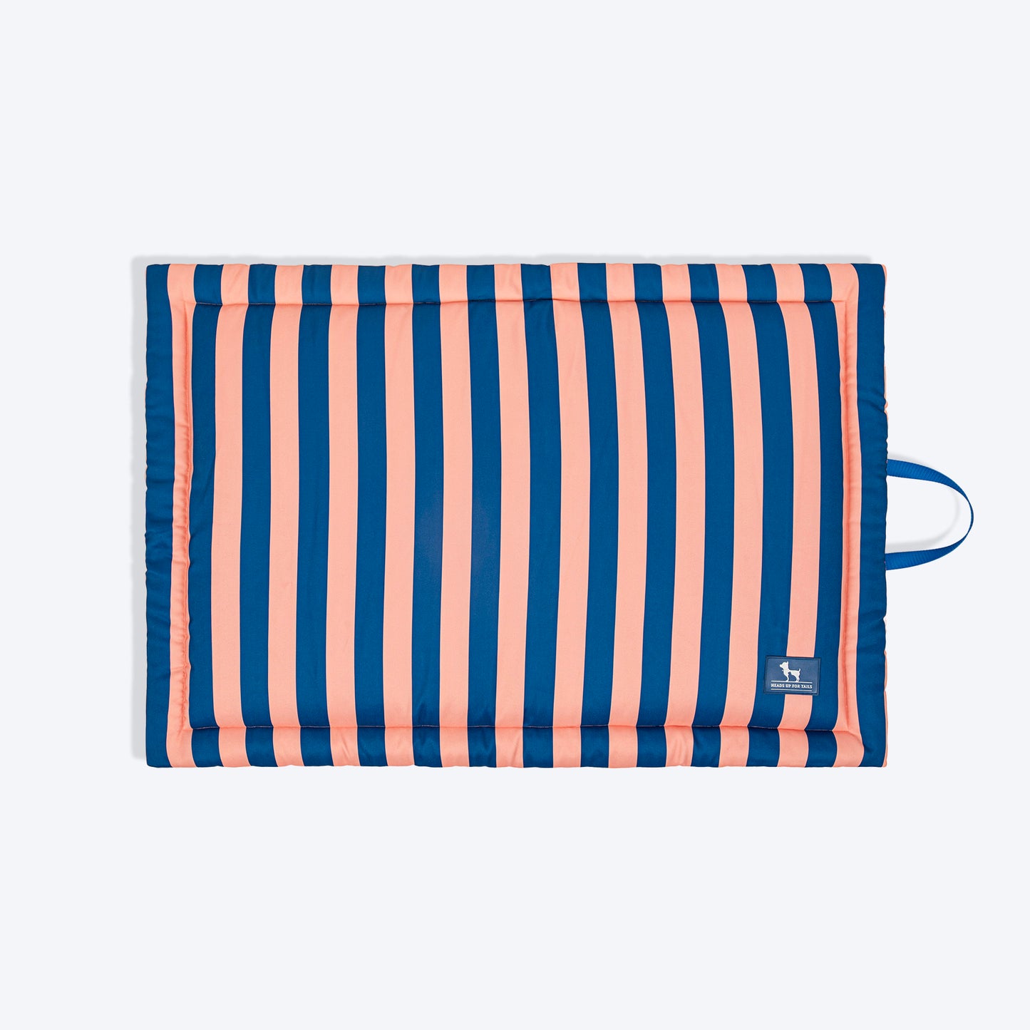 HUFT Happy Stripes Mat For Dog - Navy & Peach - Heads Up For Tails