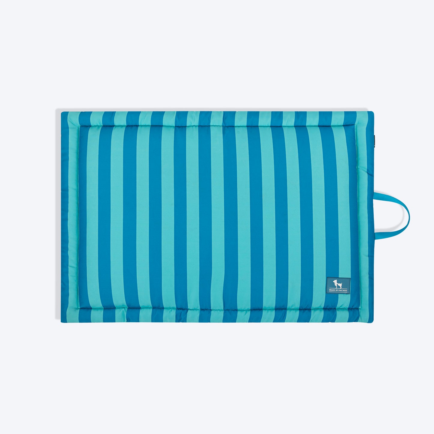 HUFT Happy Stripes Mat For Dog - Blue & Turquoise - Heads Up For Tails