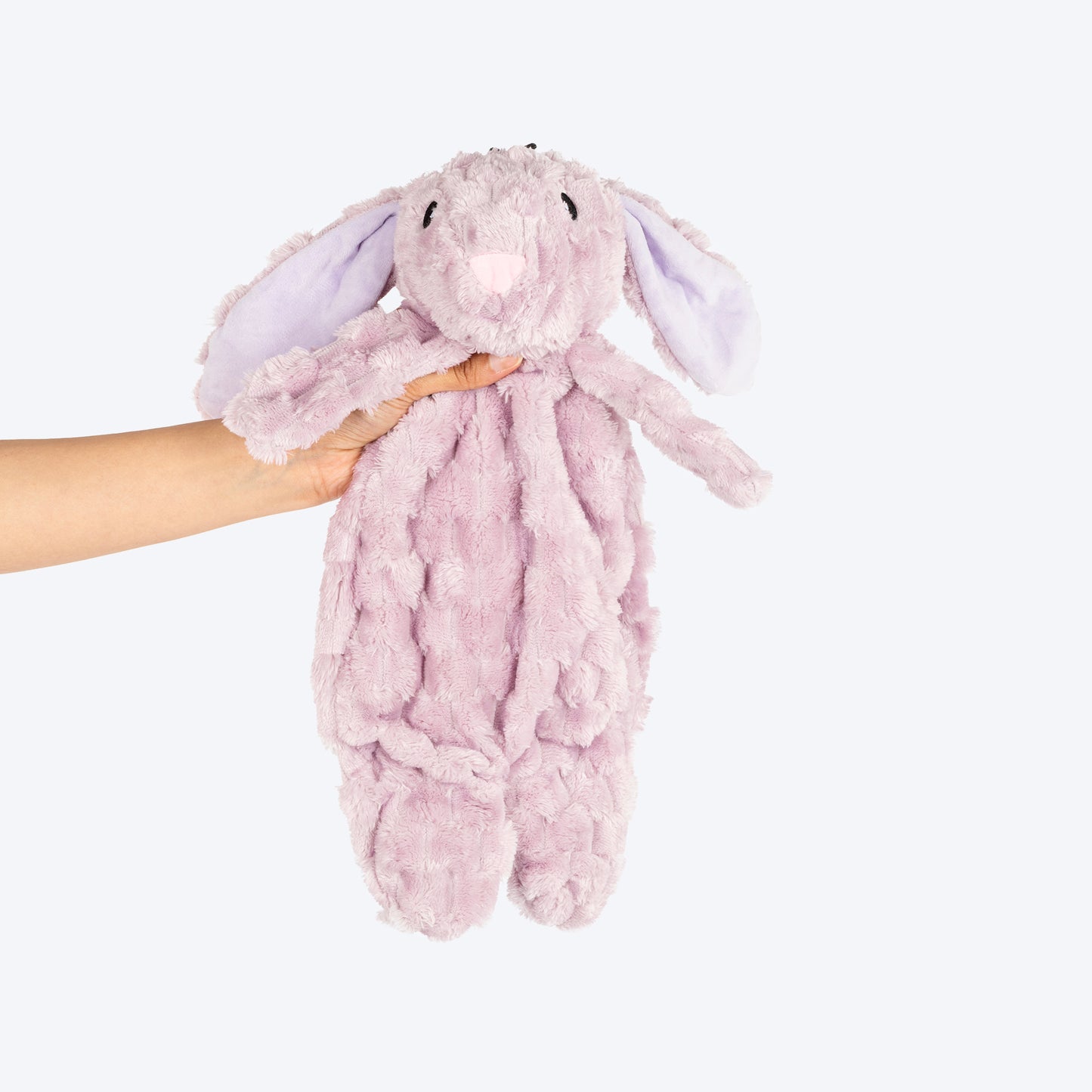 HUFT Crinkly Bunny Plush Toy For Dog - Light Pink - Heads Up For Tails