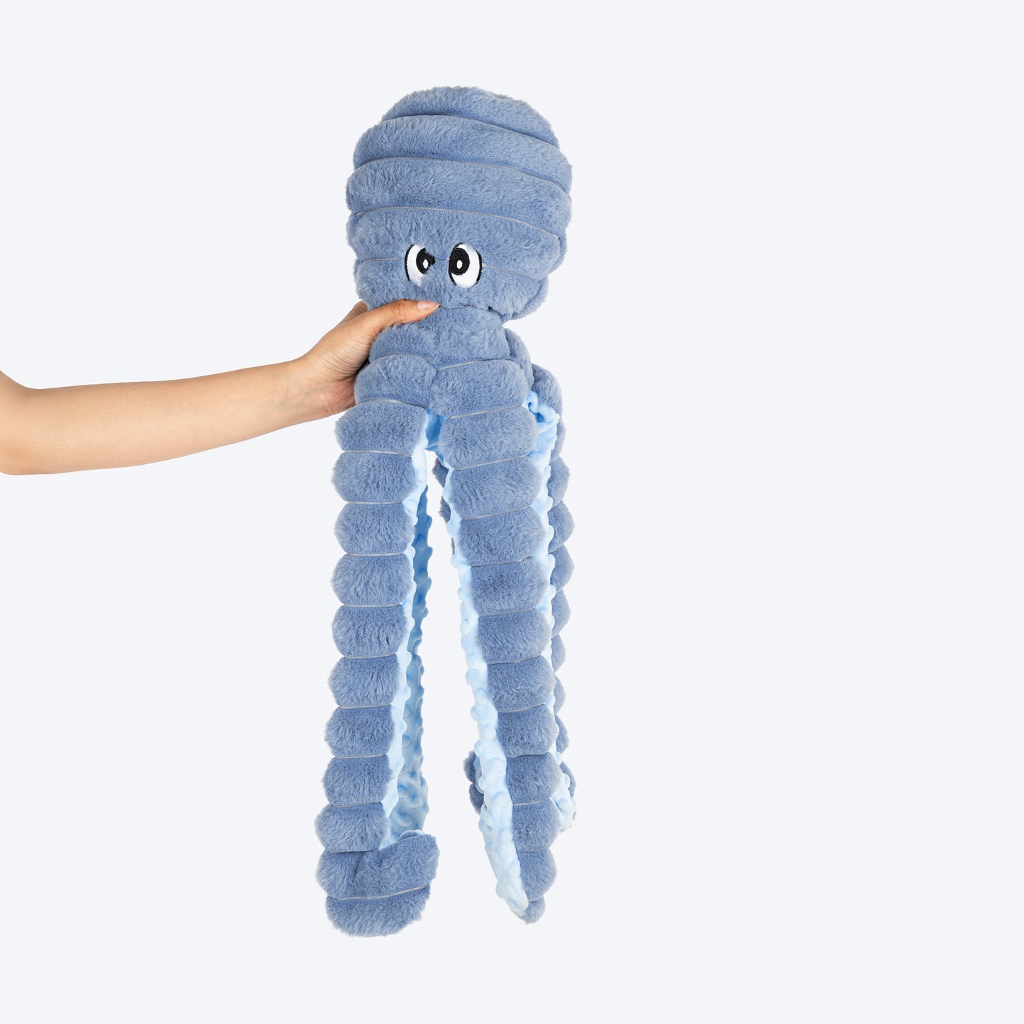 HUFT Mister Wiggles Plush Toy For Dog - Slate Blue - Heads Up For Tails