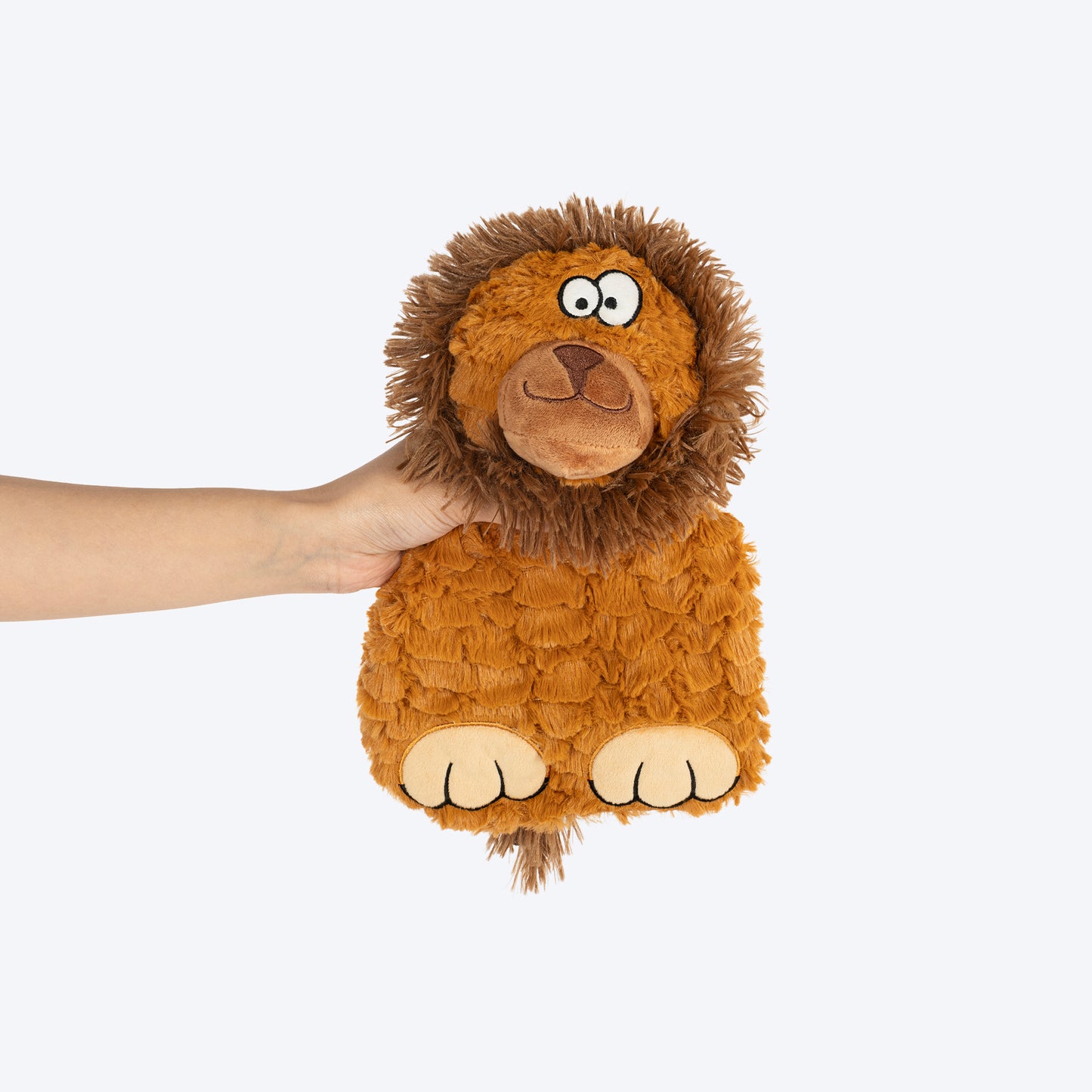 HUFT Lionel The Lion Plush Toy For Dog - Brown - Heads Up For Tails