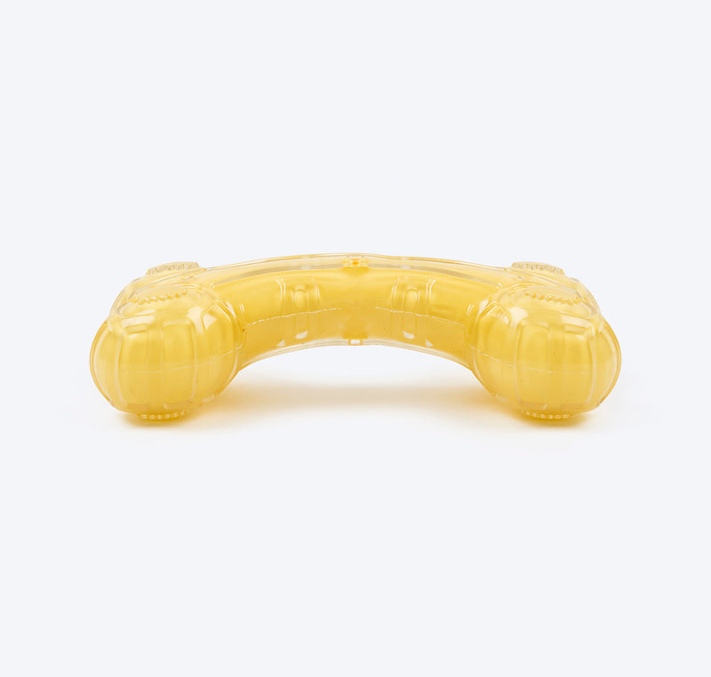 HUFT Chewtastic Chomp Champ Bone Chew Toy For Dog - Yellow - Heads Up For Tails