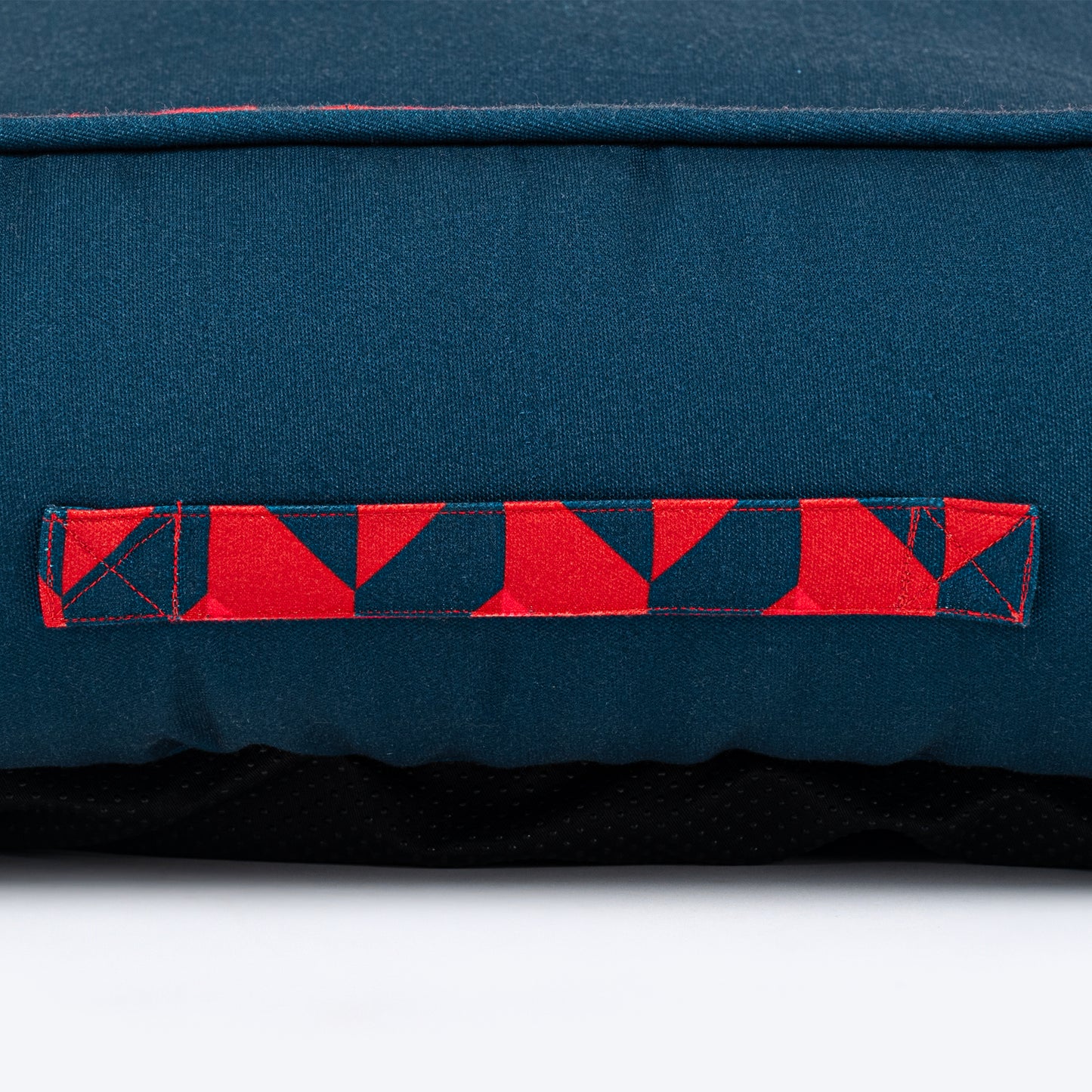 HUFT Personalised Geometric Groove Lounger Bed For Dog - Navy Blue - Heads Up For Tails