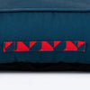 HUFT Personalised Geometric Groove Lounger Bed For Dog - Navy Blue - Heads Up For Tails