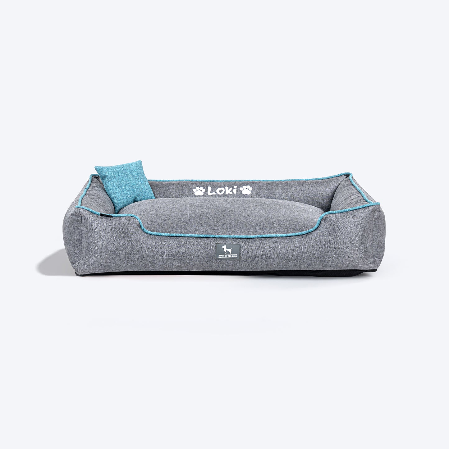 HUFT Personalised Nap Now Lounger Bed For Dog - Grey - Heads Up For Tails