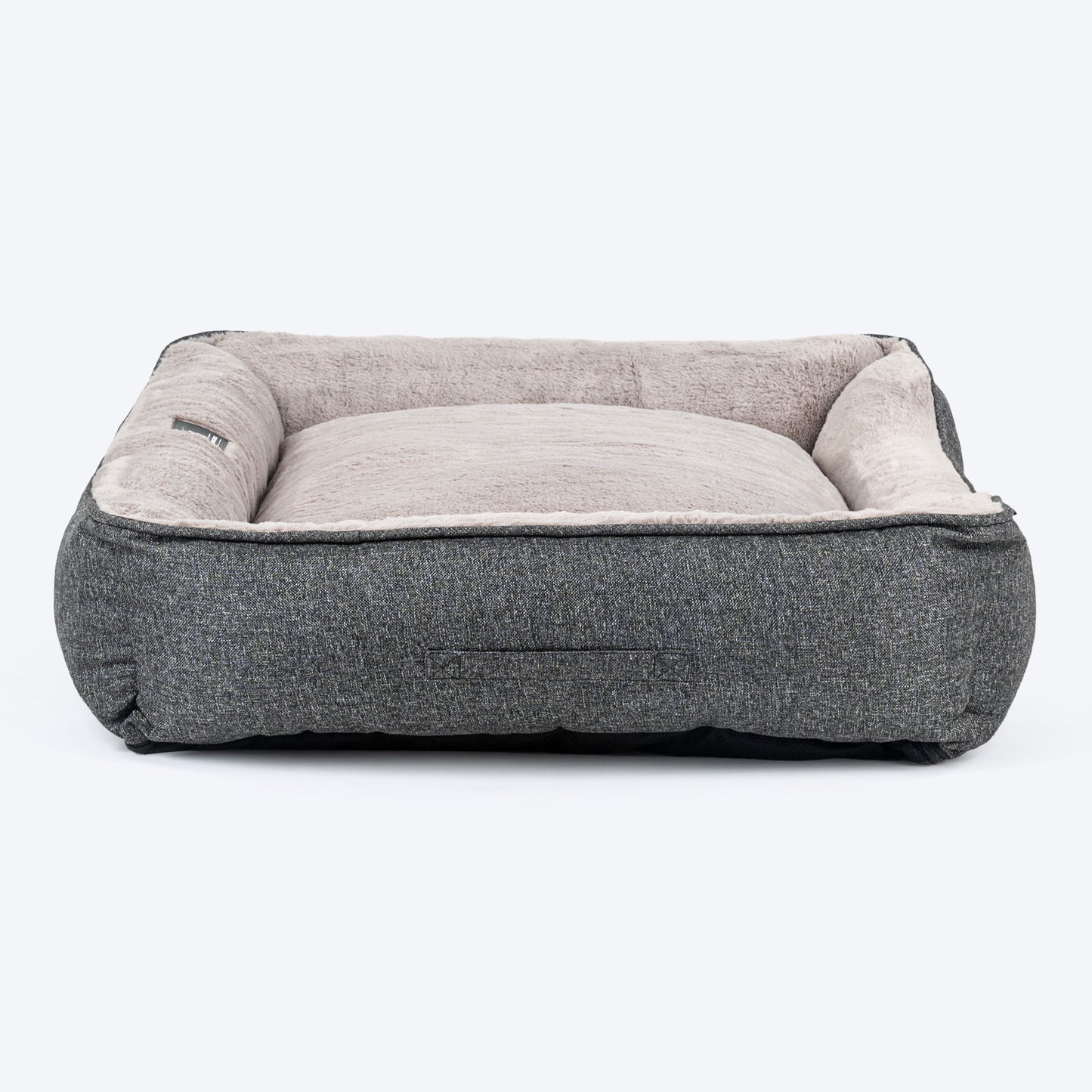 HUFT Personalised Furever Cosy Lounger Bed For Dog - Charcoal Black - Heads Up For Tails