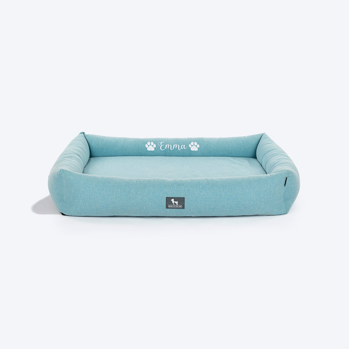 HUFT Personalised Nap Haven Orthopaedic Lounger Bed For Dog - Light Blue