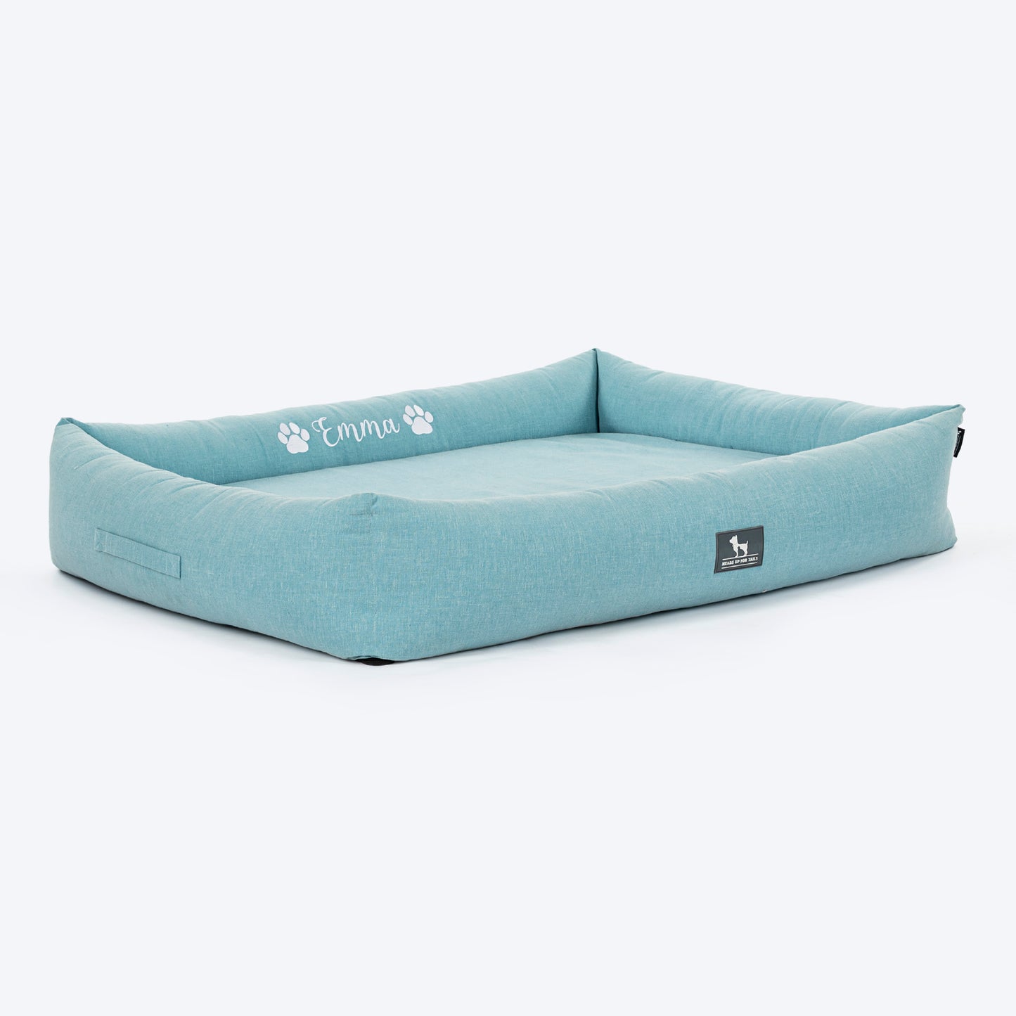 HUFT Personalised Nap Haven Orthopaedic Lounger Bed For Dog - Light Blue