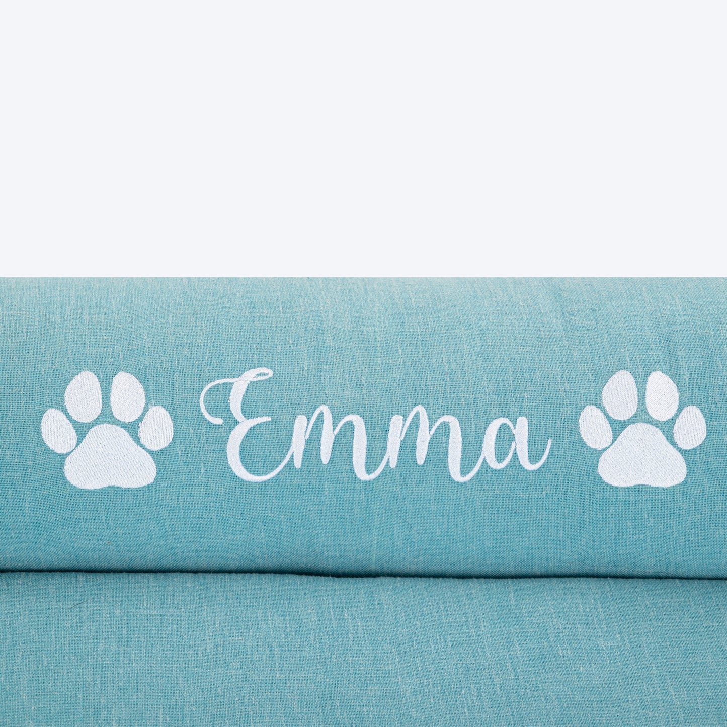 HUFT Personalised Nap Haven Orthopaedic Lounger Bed For Dog - Light Blue