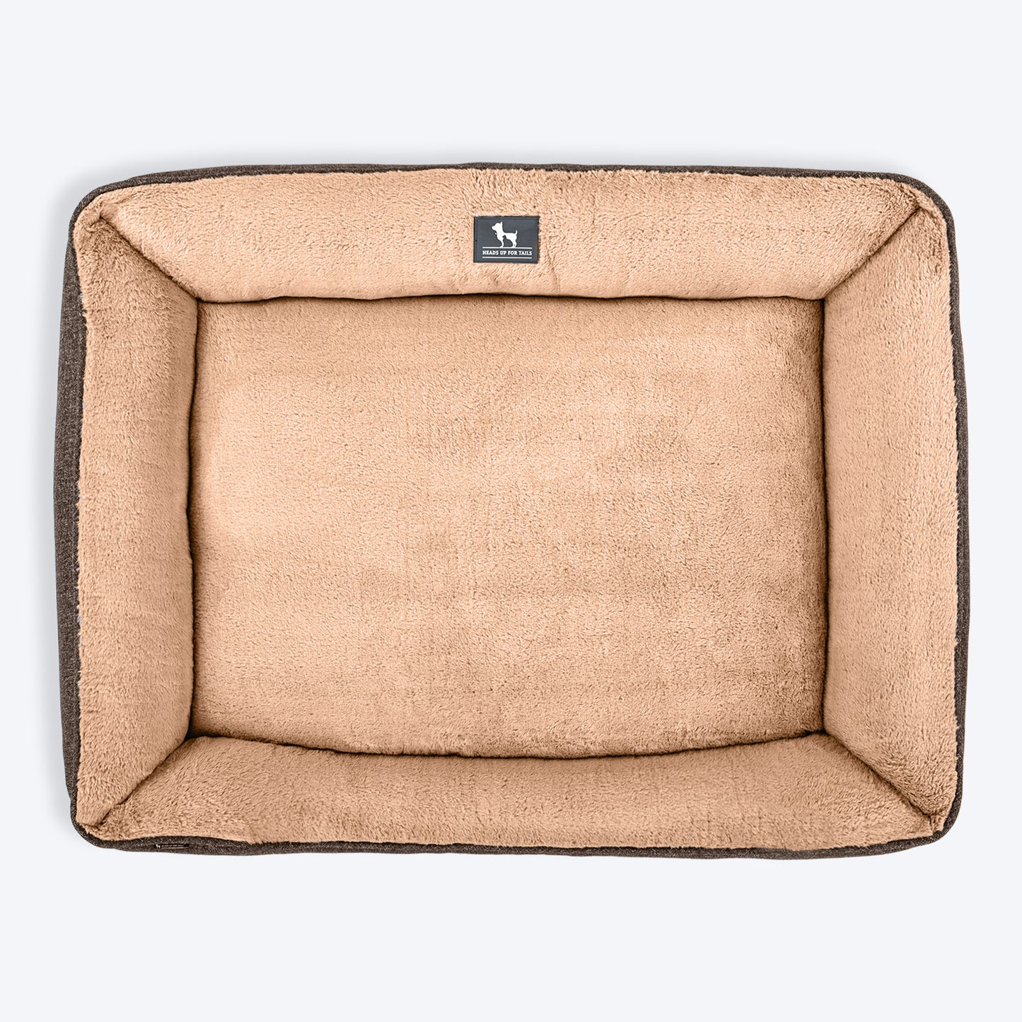 HUFT Personalised Furever Cosy Lounger Bed For Dog - Brown - Heads Up For Tails