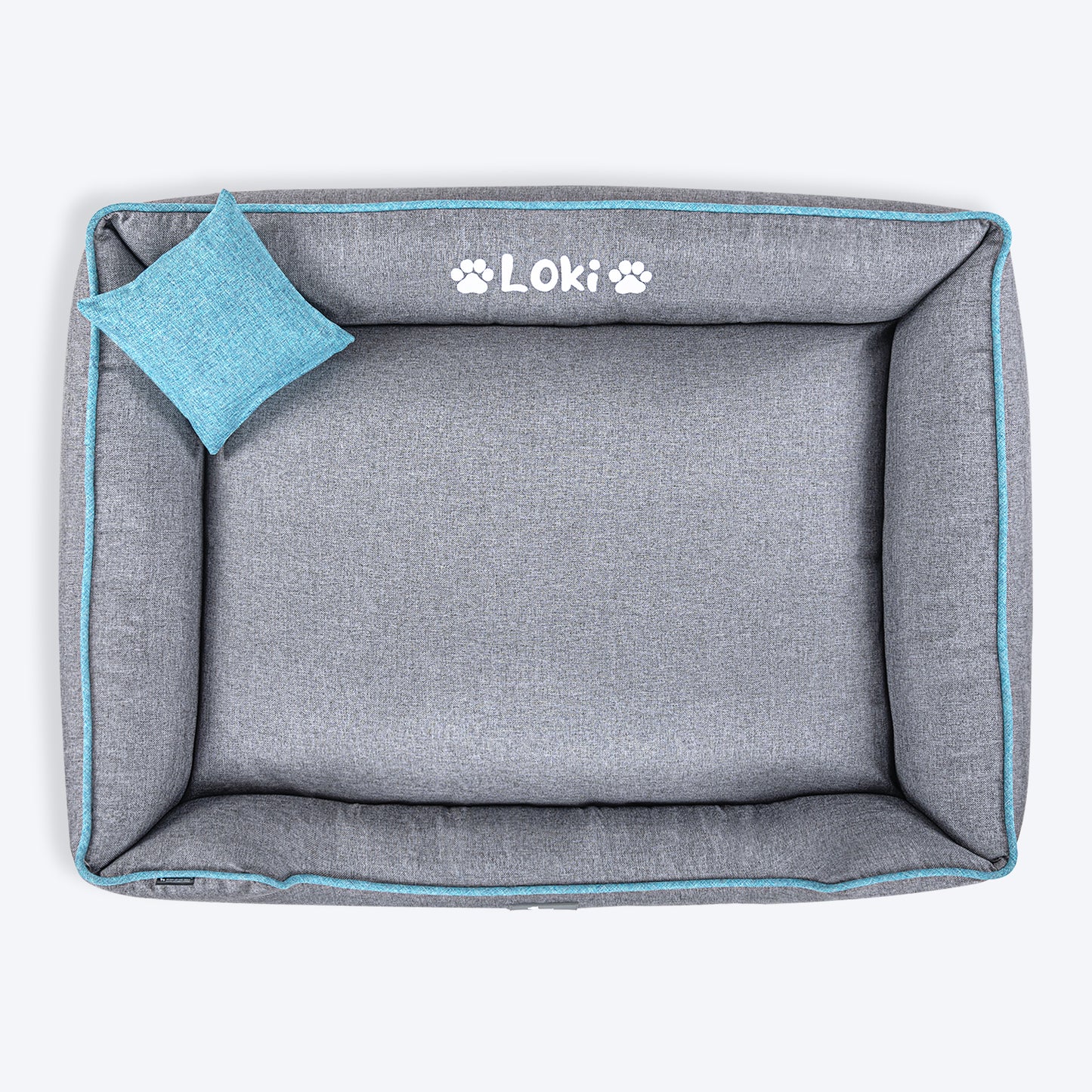HUFT Personalised Nap Now Lounger Bed For Dog - Grey - Heads Up For Tails