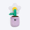 HUFT Dreamy Daisy Squeaky Plush Toy For Dog - Purple & White - Heads Up For Tails