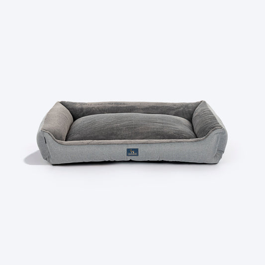 HUFT Furry Paradise Lounger Bed For Dog - Dark Grey - Heads Up For Tails