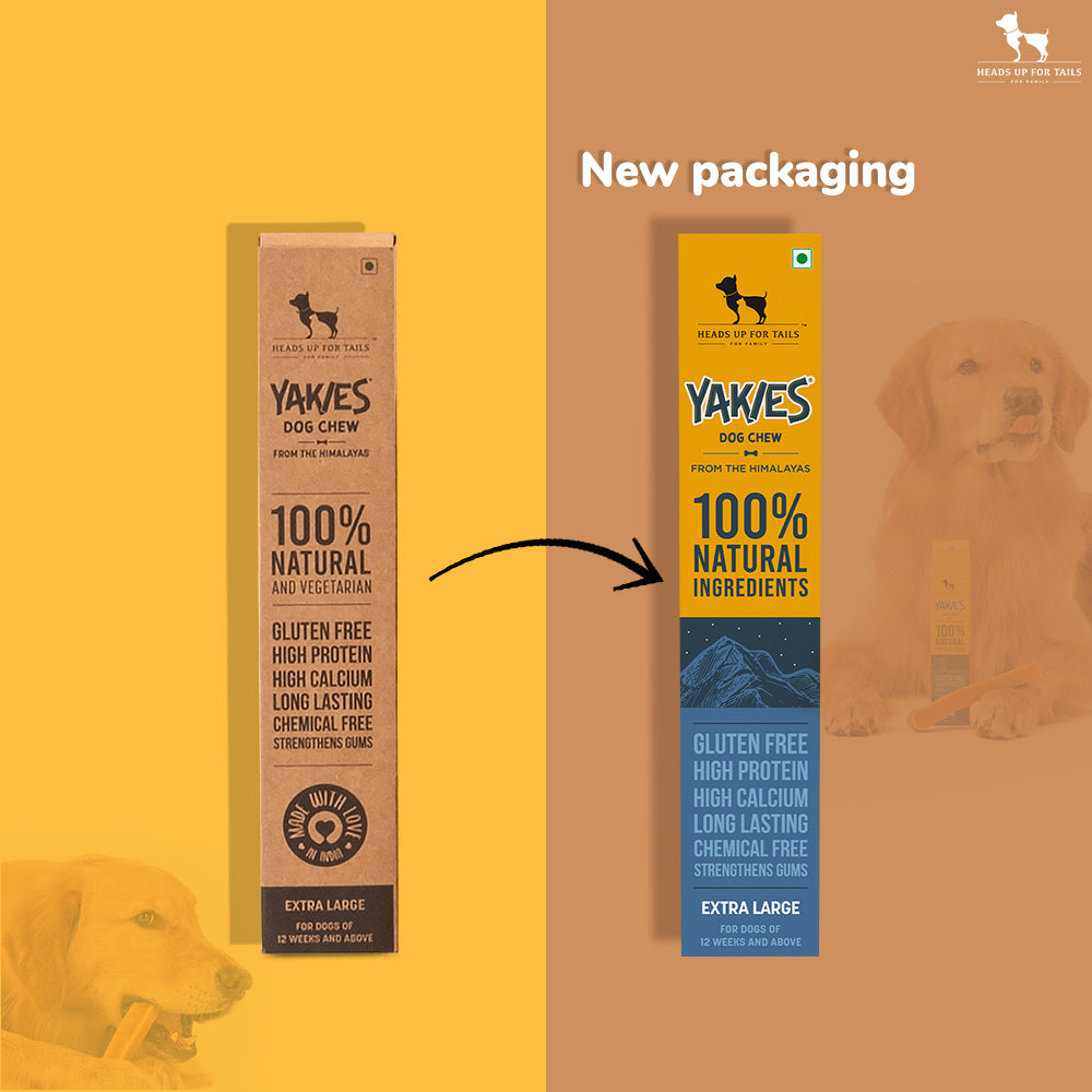 HUFT Yakies Vegetarian Natural Chew Bone - Old GS - Heads Up For Tails