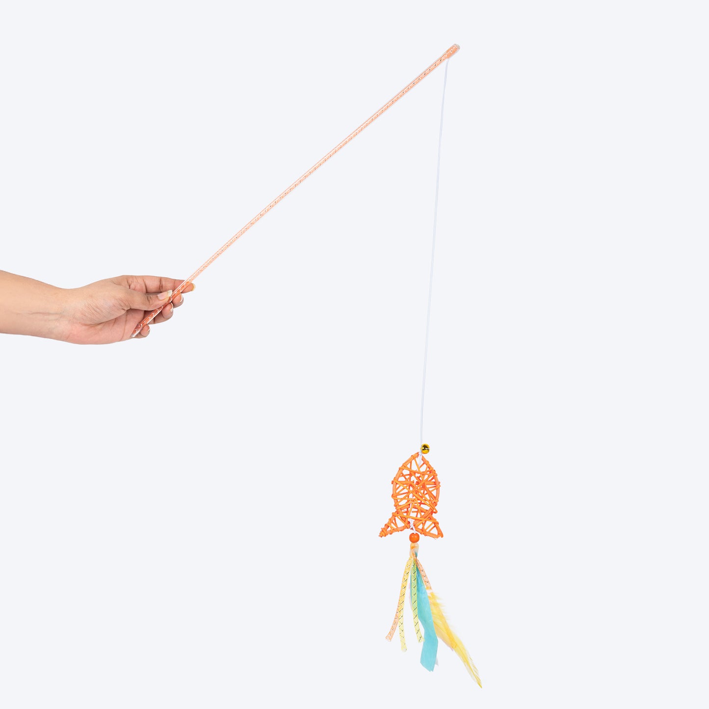HUFT Fishing Trip Wand Toy For Cat - Orange - Heads Up For Tails
