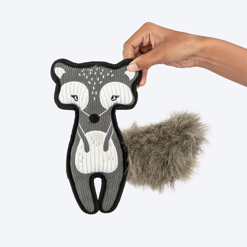 Dash Dog Forest Fox Plush Toy For Dog - Grey - Heads Up For Tails