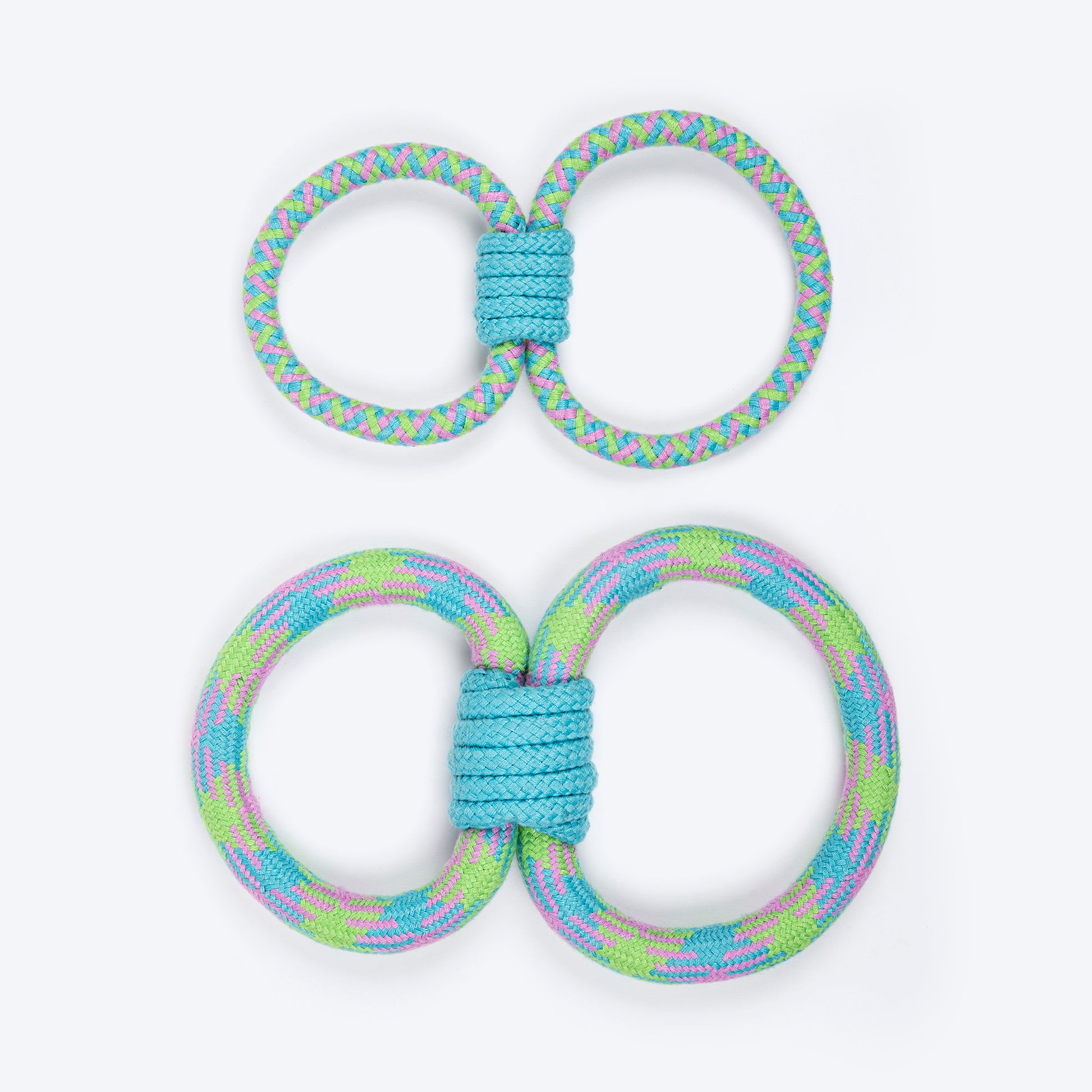 Dash Dog Double Tugger Rope Toy For Dog - Multicolor - Heads Up For Tails