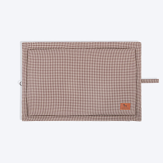HUFT Cookie Houndstooth Mat For Dog - Brown - Heads Up For Tails