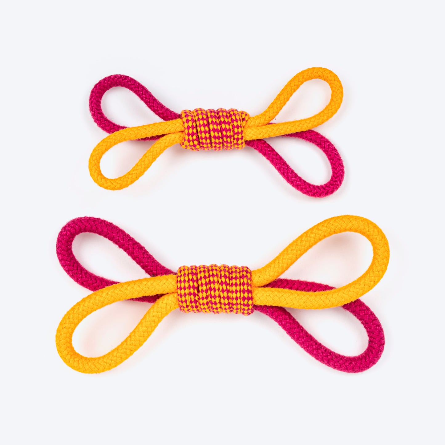 Dash Dog Loopster Rope Toy For Dog - Pink & Orange - Heads Up For Tails