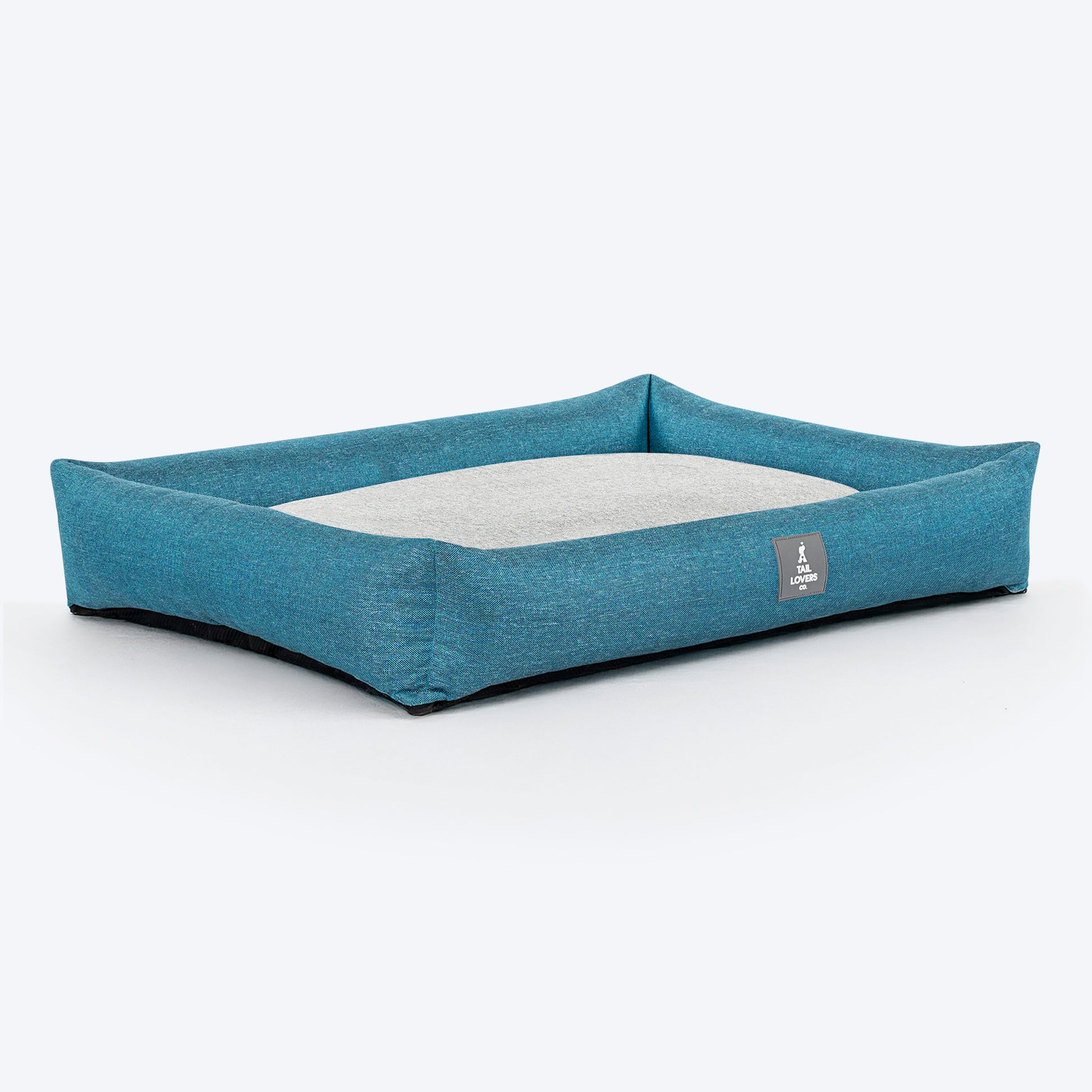 TLC Nesting Nook Bed For Dog - Teal Blue - Heads Up For Tails