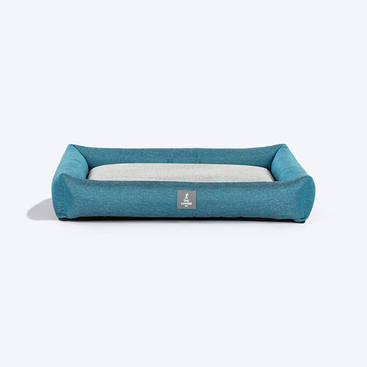 TLC Nesting Nook Bed For Dog - Teal Blue - Heads Up For Tails