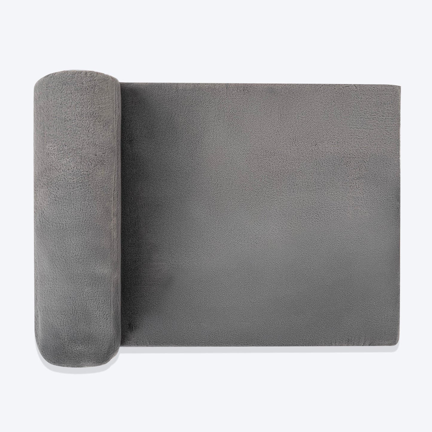 HUFT Made To Order Furry Orthopaedic Dog Bed - Dark Grey