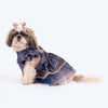 HUFT Customised Neel Mehfil Lehenga Dress For Dog & Cat - Navy Blue