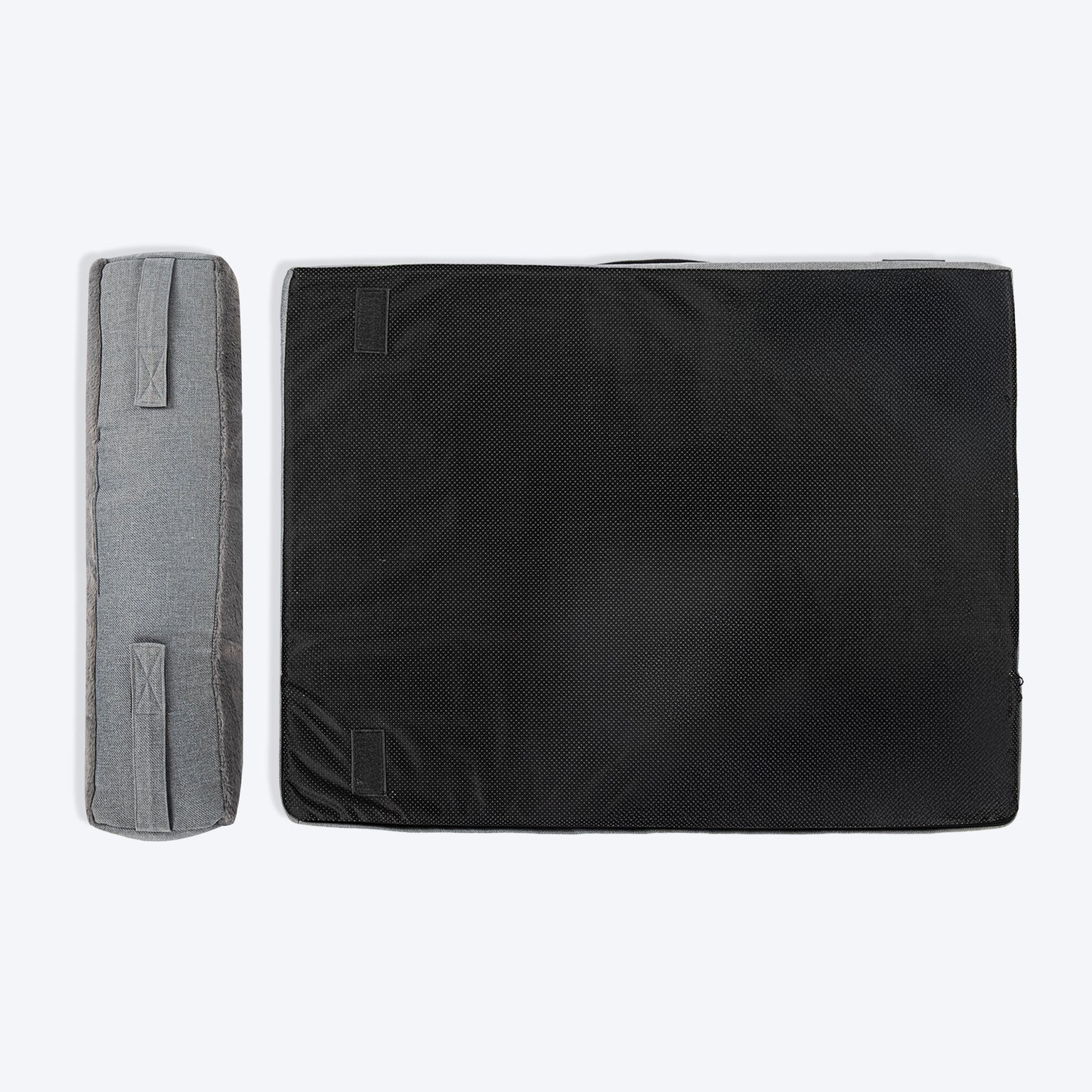 HUFT Made To Order Furry Orthopaedic Dog Bed - Dark Grey