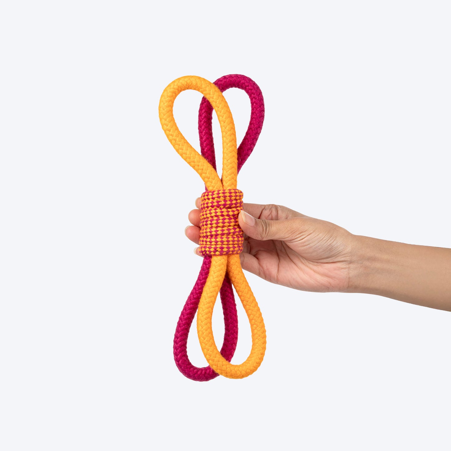 Dash Dog Loopster Rope Toy For Dog - Pink & Orange - Heads Up For Tails